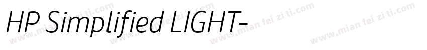 HP Simplified LIGHT字体转换